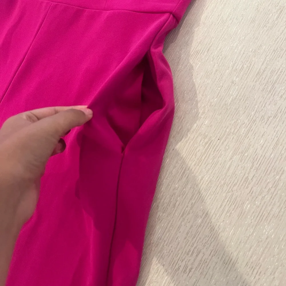 Hot Pink One Shoulder Jumpsuit Large, Party, Vacation, Night Out - Picture 3 of 8